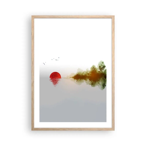 Affisch i ram av ljusek - Ett löfte om lugn - 50x70 cm