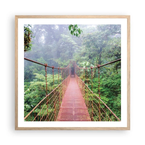 Affisch i ram av ljusek - Upphängd i trädkronorna - 60x60 cm