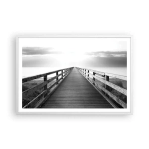 Affisch i vit ram - Ut i det oändliga... - 91x61 cm