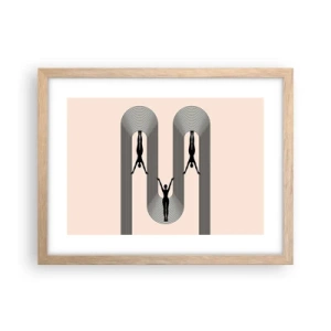 Affisch i ram av ljusek - Upp och ner - 40x30 cm