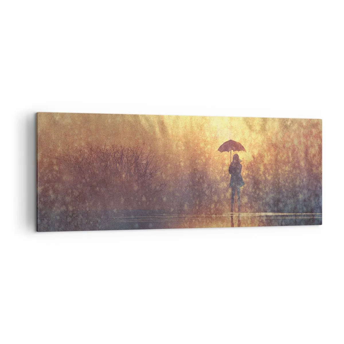 Canvastavla - Bild på duk - Jag känner att någon tittar på mig - 140x50 cm