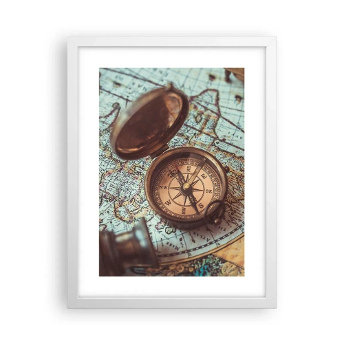 Affisch i vit ram - För äventyrare - 30x40 cm