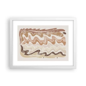 Affisch i vit ram - Bra energi - bra känslor - 40x30 cm