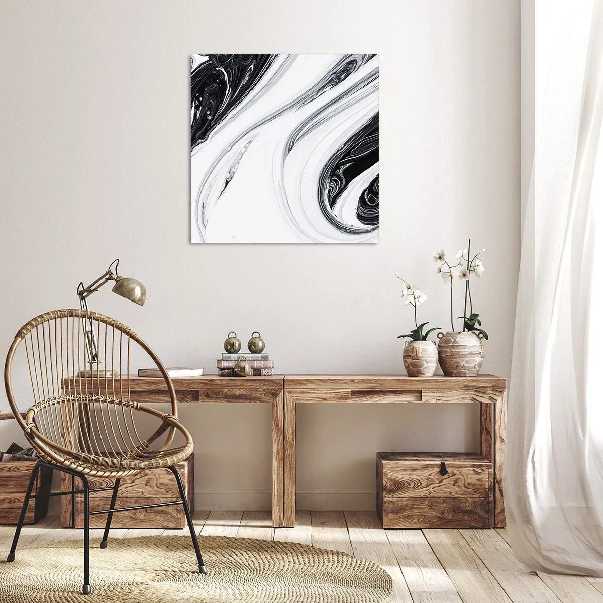 Canvastavla - Bild på duk - Motsatskombination - 50x50 cm