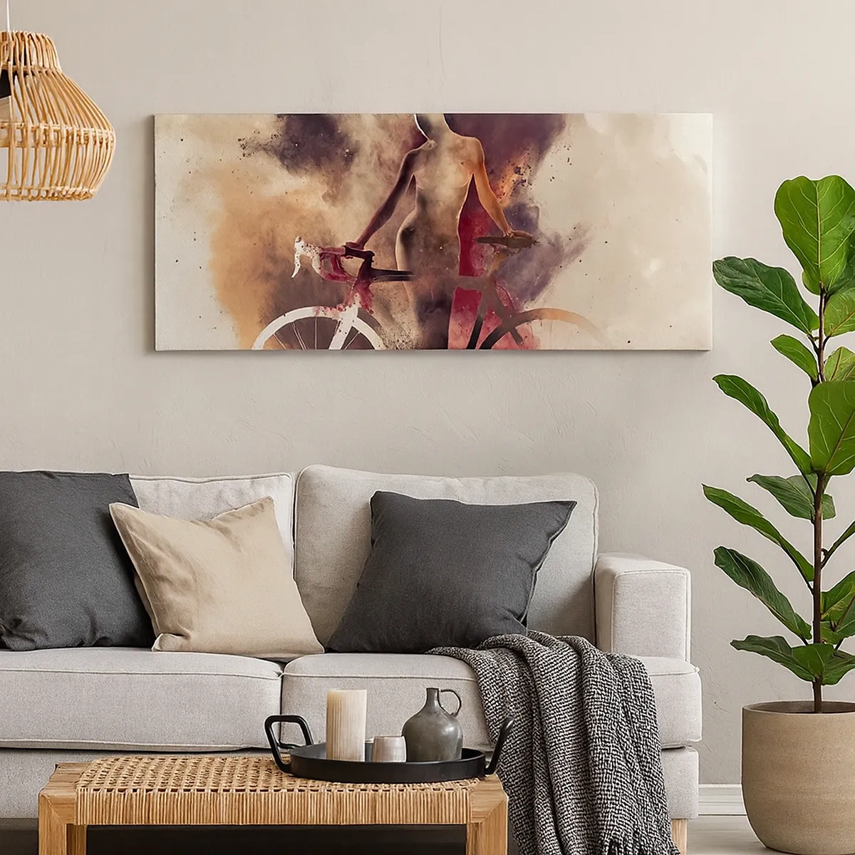 Canvastavla - Bild på duk - Cyklelsjäl i marmorform - 30x30 cm