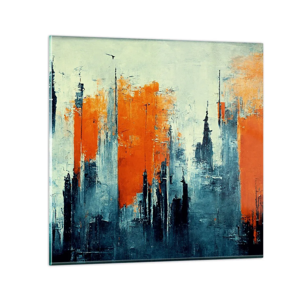 Glastavla - Bild på glas - Modernt landskap - 30x30 cm