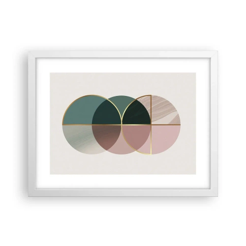 Affisch i vit ram - Hjul efter hjul... - 40x30 cm