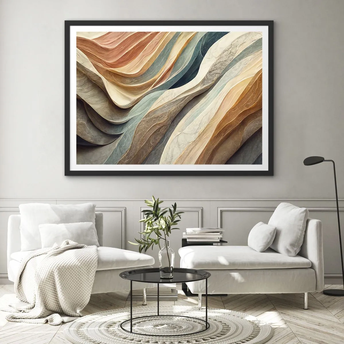 Affisch i svart ram - Ögonblick före förändring - 70x50 cm