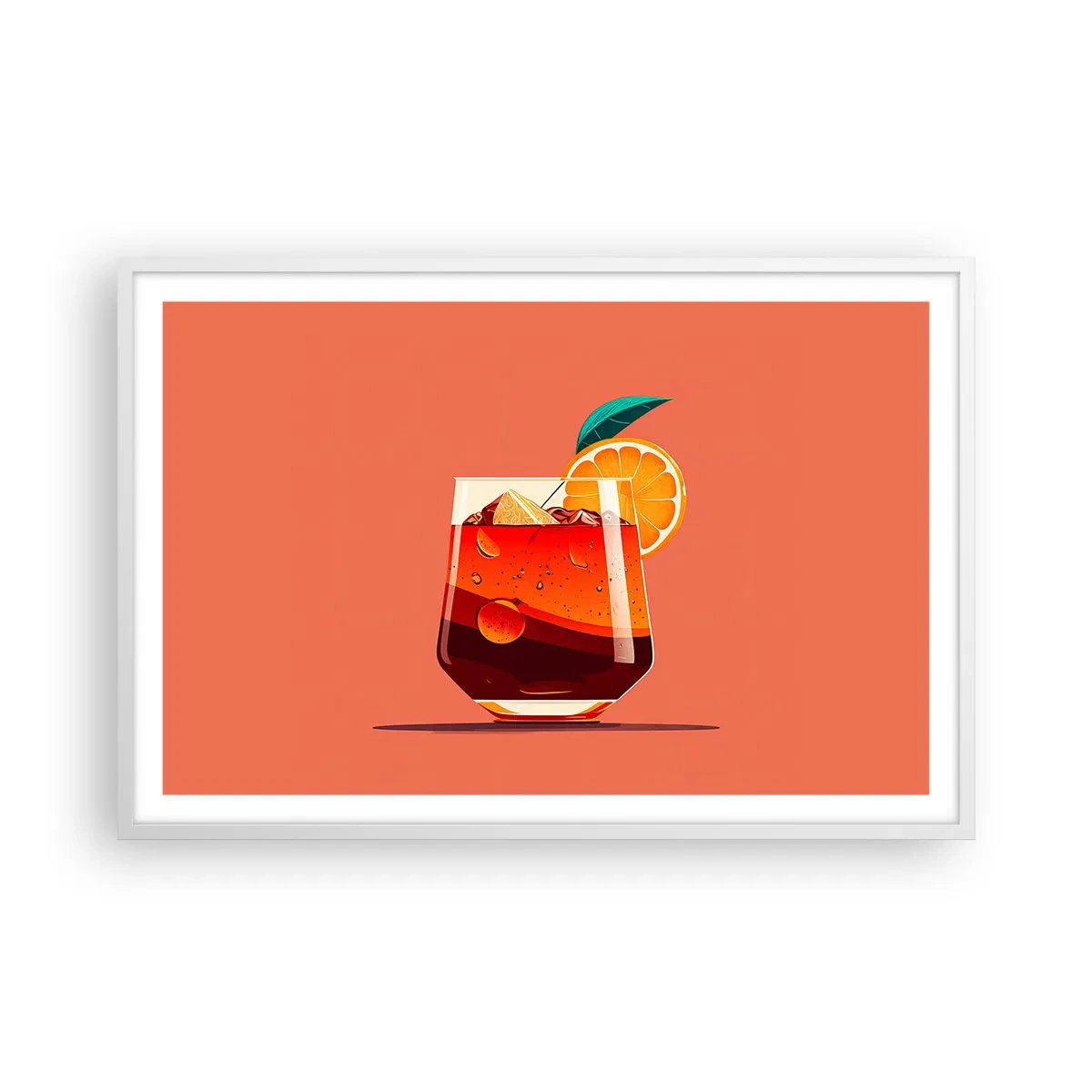 Affisch i vit ram - Sommarens förfriskning - 91x61 cm