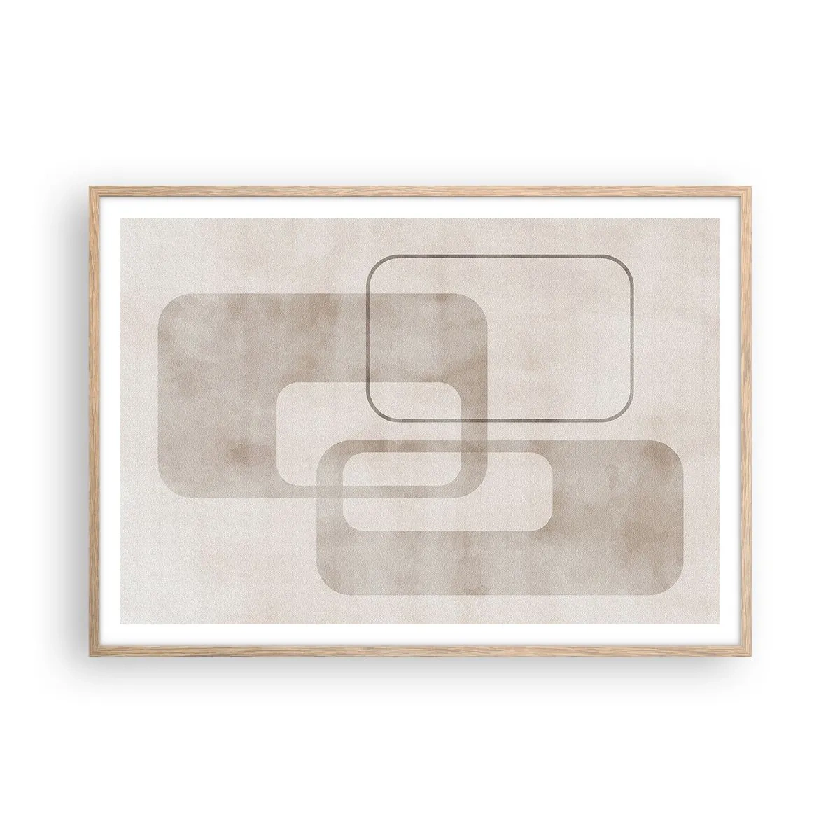 Affisch i ram av ljusek - Geometrisk fug - 100x70 cm