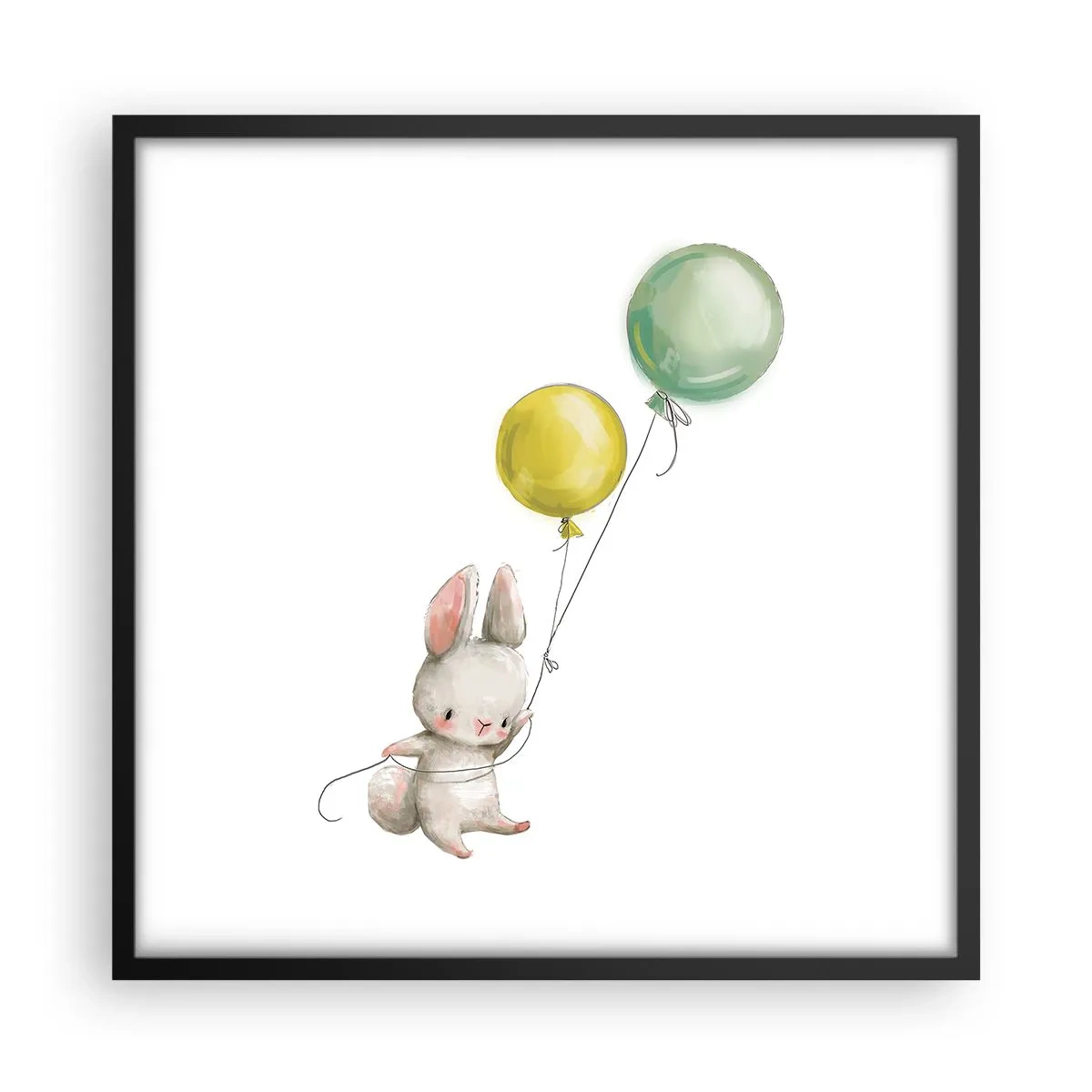 Affisch i svart ram - Jag flyger med! - 50x50 cm