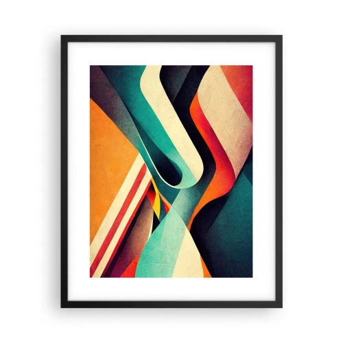 Affisch i svart ram - Intensiv komposition - 40x50 cm