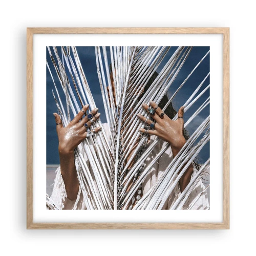 Affisch i ram av ljusek - Schamanens flickvän? - 50x50 cm