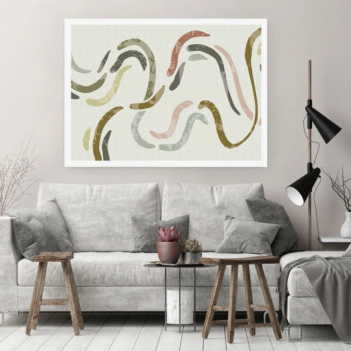 Affisch - Abstraktionens glada dans - 40x30 cm