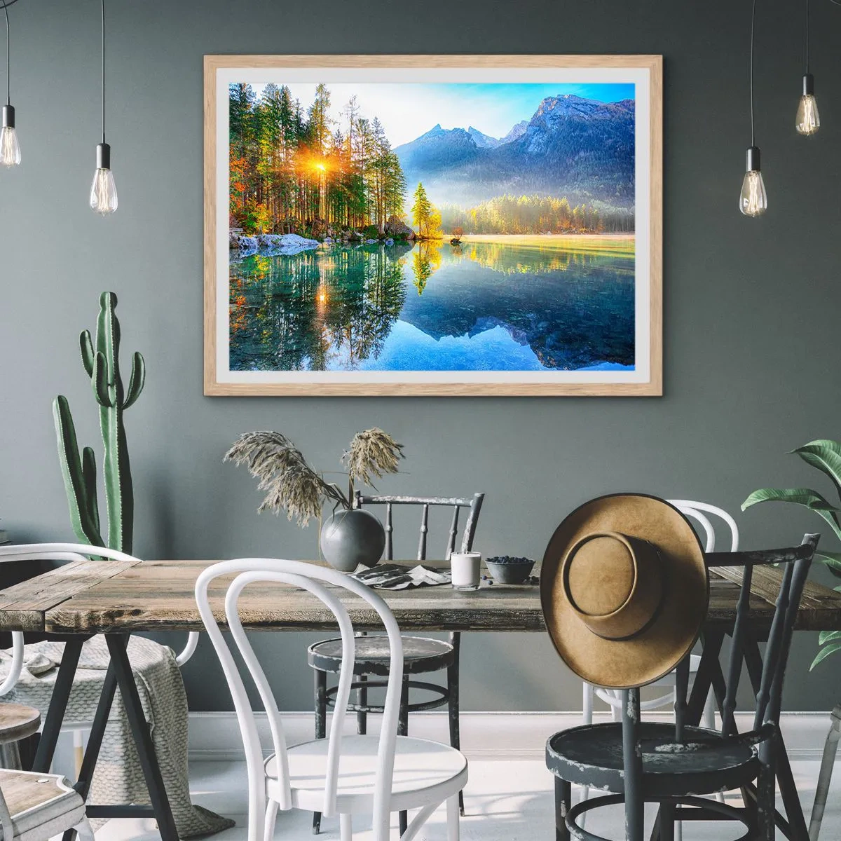 Affisch i ram av ljusek - Majestät och sötma - 70x50 cm