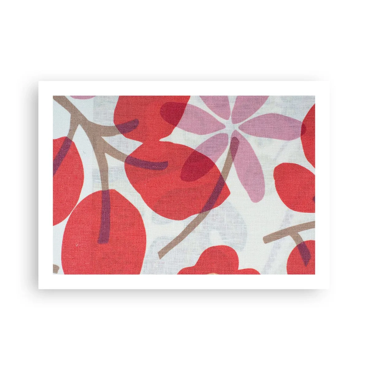 Affisch - Blomsterkomposition i rosa - 70x50 cm