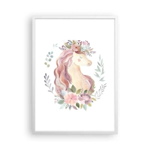 Affisch i vit ram - En inbjudan till sagornas värld - 50x70 cm