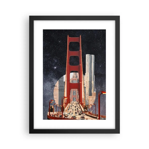 Affisch i svart ram - Alltid i centrum - 30x40 cm