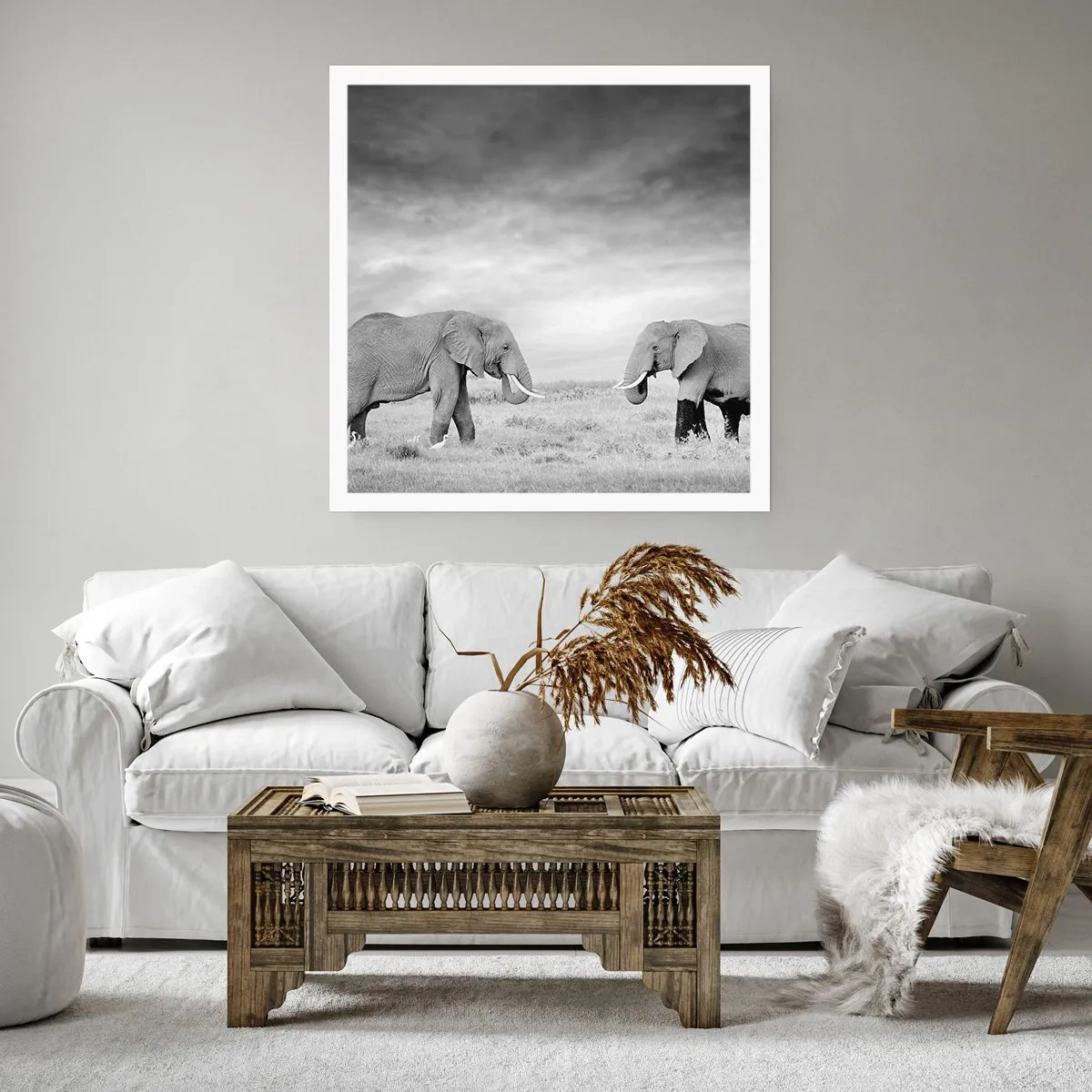 Affisch - Grått är vackert - 60x60 cm