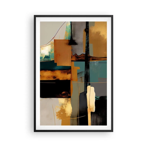 Affisch i svart ram - Abstraktion - ljus och skugga - 61x91 cm