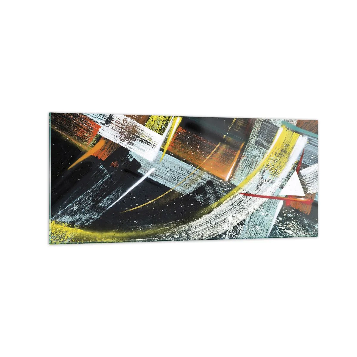 Glastavla - Bild på glas - Rörelsens energi - 120x50 cm