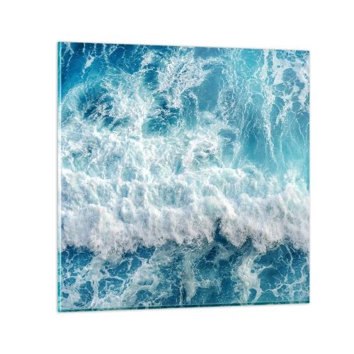 Glastavla - Bild på glas - Glatt och hoppande - 40x40 cm