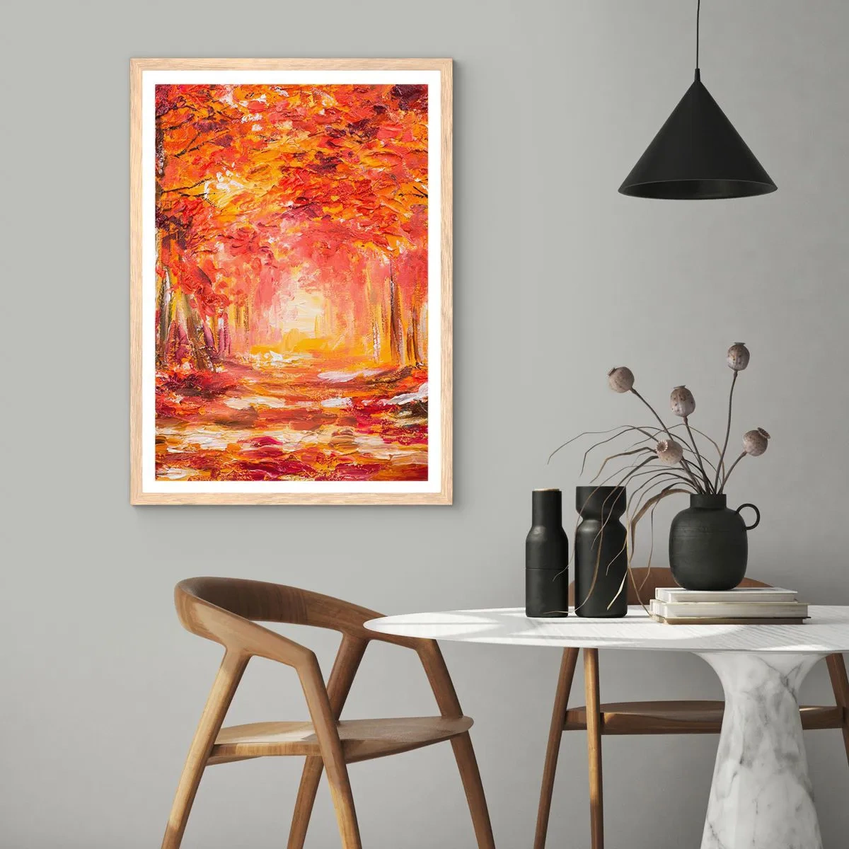 Affisch i ram av ljusek - Kopparskog - 30x40 cm
