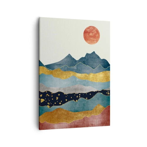 Canvastavla - Bild på duk - Världens tvärsektion - 50x70 cm