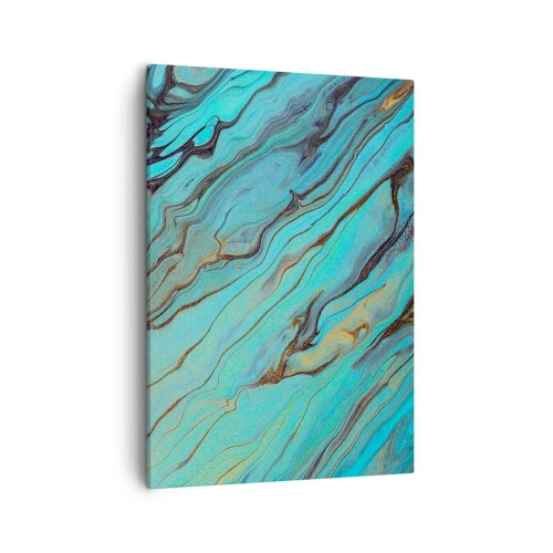 Canvastavla - Bild på duk - Turkost tidvatten - 50x70 cm