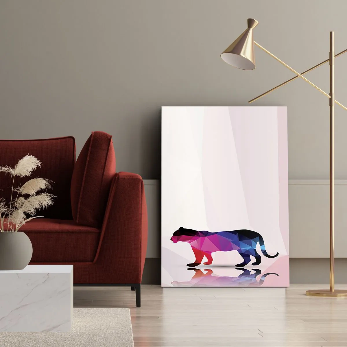 Canvastavla - Bild på duk - Diamantpanter - 45x80 cm