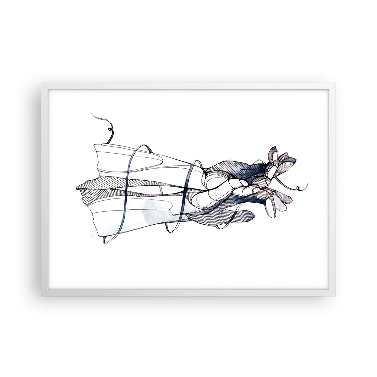 Affisch i vit ram - Smekningens studie - 70x50 cm