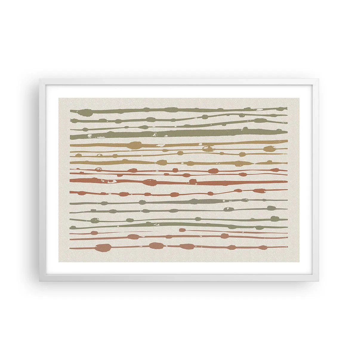 Affisch i vit ram - Musikalisk färgnotation - 70x50 cm