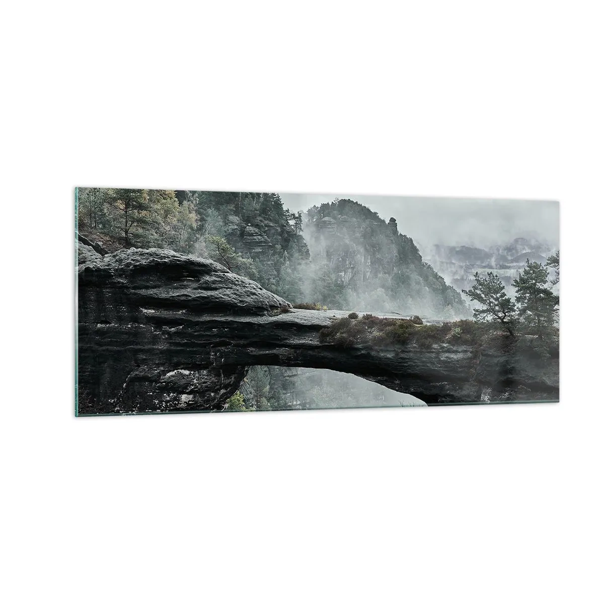 Glastavla - Bild på glas - Äventyret är på väg att börja - 100x40 cm
