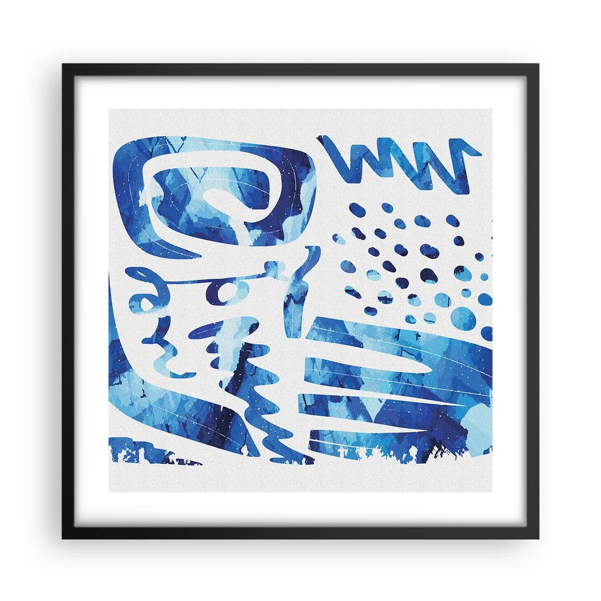 Affisch i svart ram - Tillbaka till rötterna - 50x50 cm