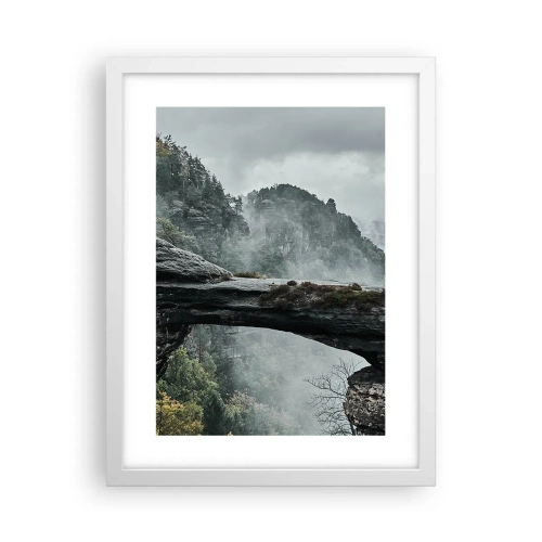 Affisch i vit ram - Äventyret är på väg att börja - 30x40 cm