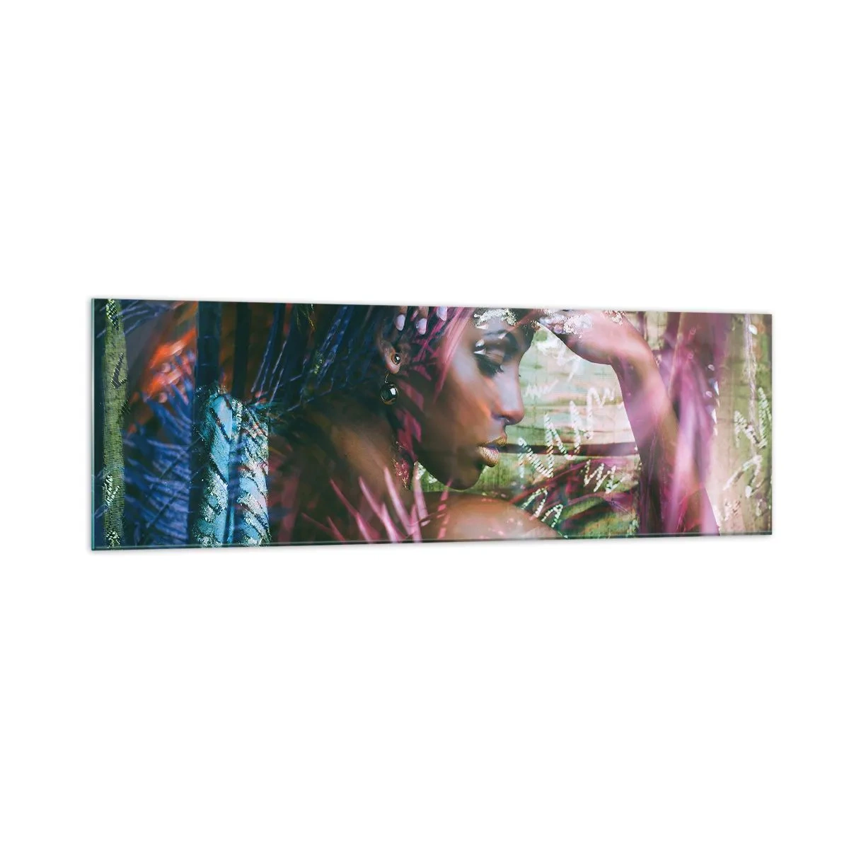 Glastavla - Bild på glas - Moder Naturen i djungeln - 160x50 cm