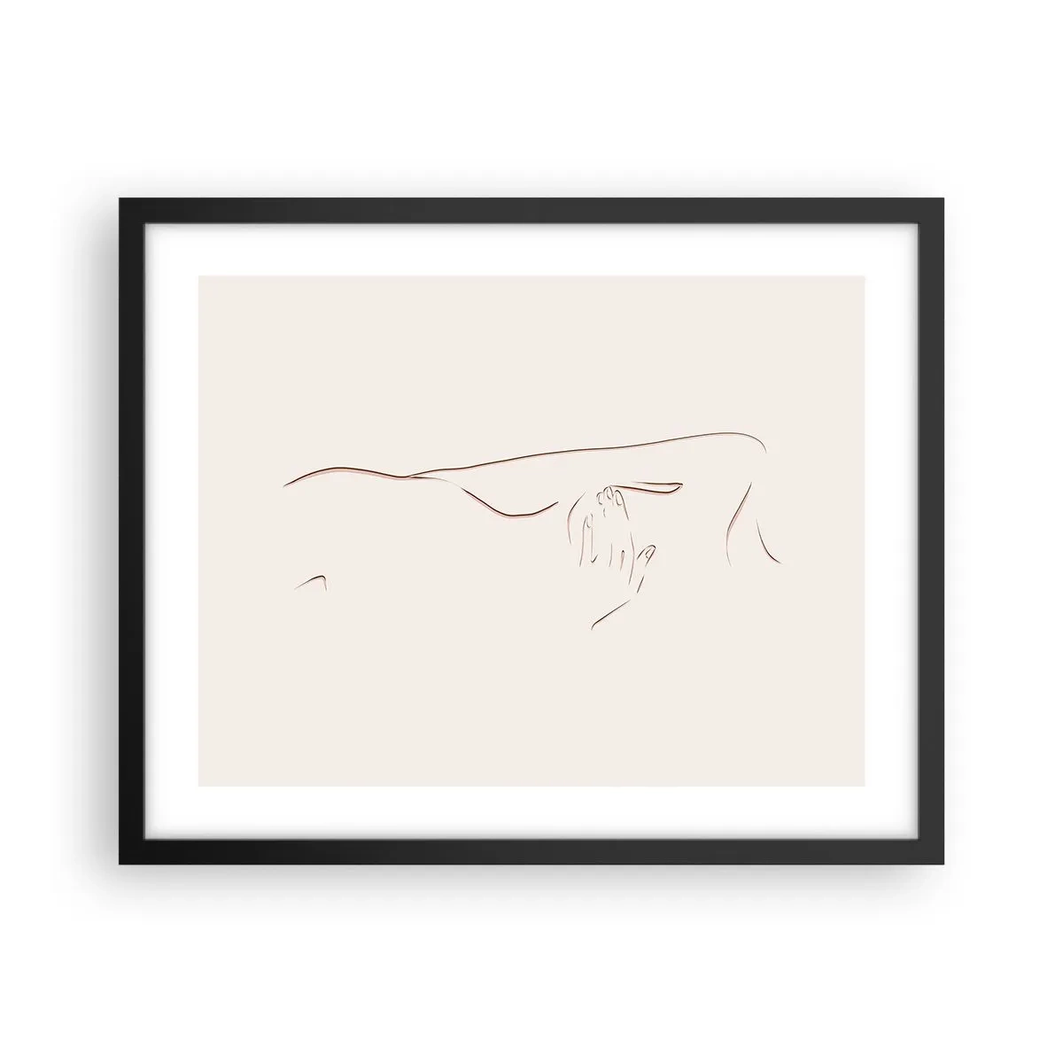 Affisch i svart ram - Begärans form - 50x40 cm