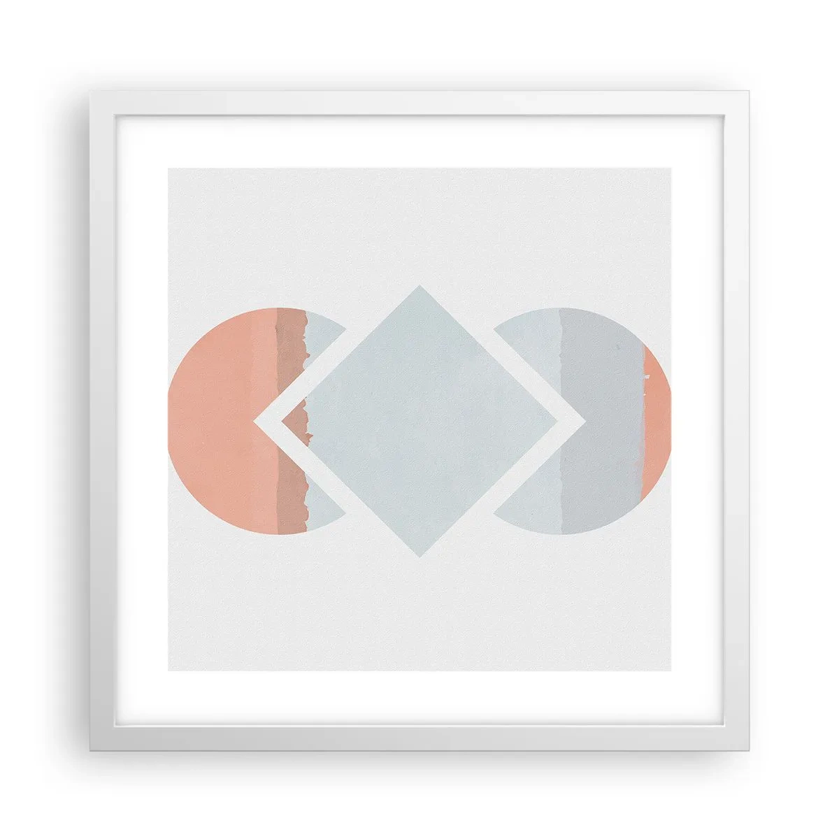 Affisch i vit ram - Situationen är klar - 40x40 cm