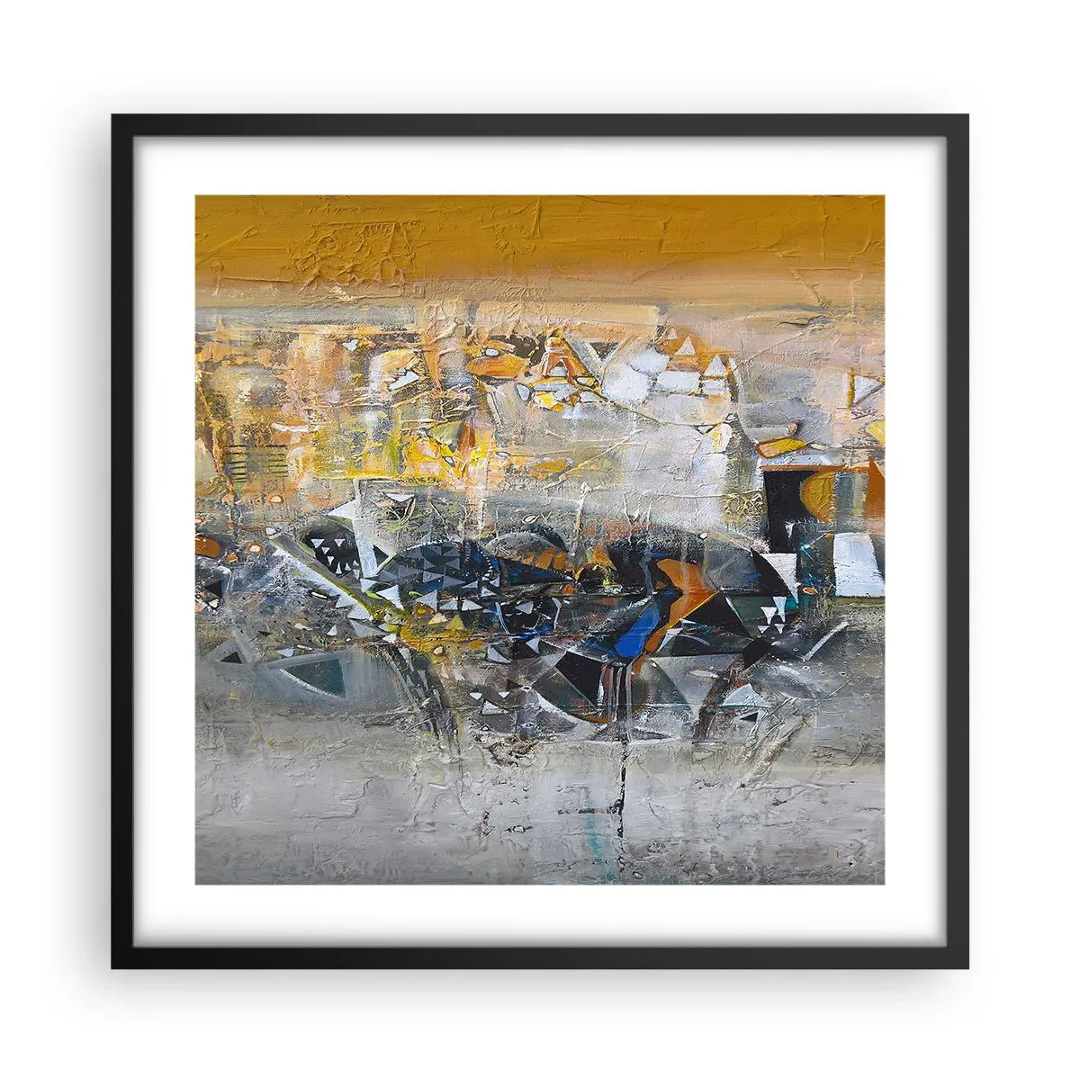 Affisch i svart ram - Allt blir bra - 50x50 cm