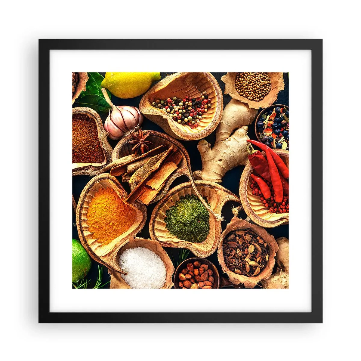 Affisch i svart ram - Ta vad du vill - 40x40 cm