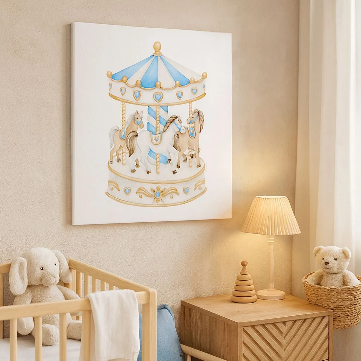 Canvastavla - Bild på duk - En ljuvlig barndom - 30x30 cm