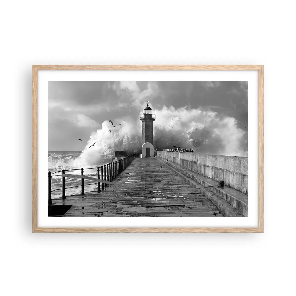 Affisch i ram av ljusek - Orädd - 70x50 cm