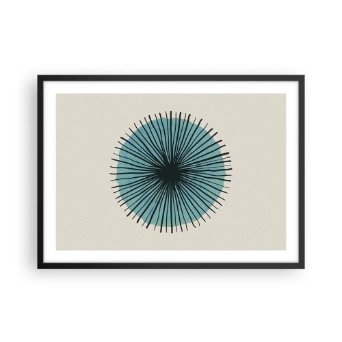 Affisch i svart ram - Radier mot blått - 70x50 cm