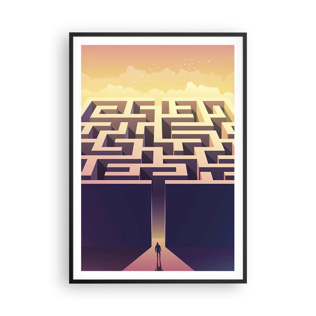 Affisch i svart ram - Dags för beslut - 70x100 cm