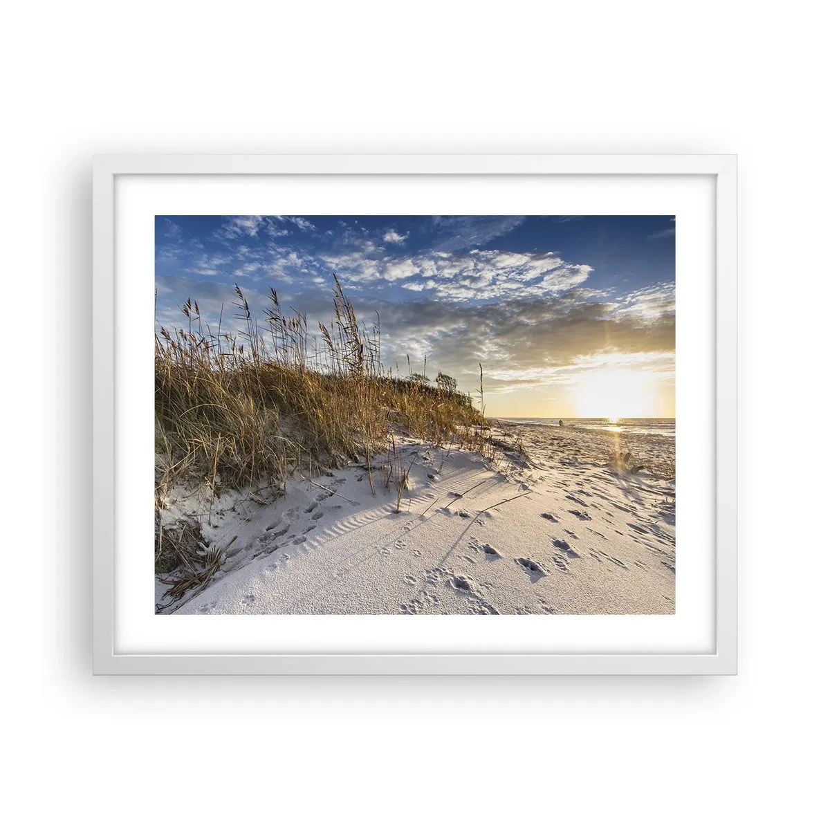 Affisch i vit ram - Inbjudan till promenad - 50x40 cm