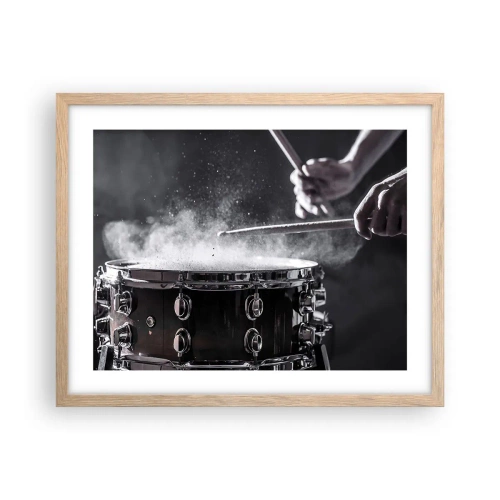 Affisch i ram av ljusek - Musikens puls - 50x40 cm
