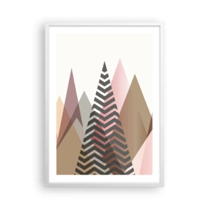 Affisch i vit ram - Utsikt över pyramider - 50x70 cm