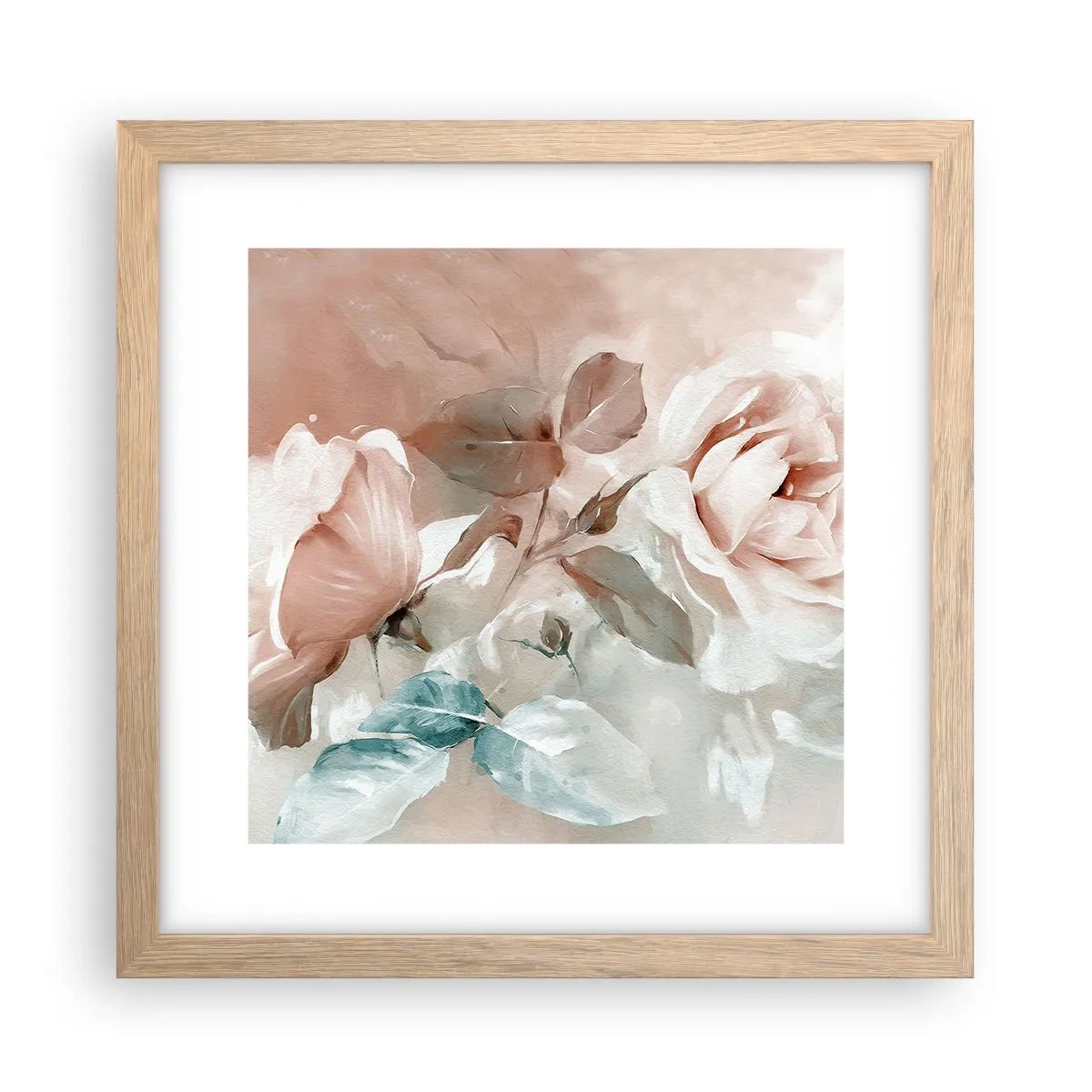 Affisch i ram av ljusek - Romantikens anda - 30x30 cm