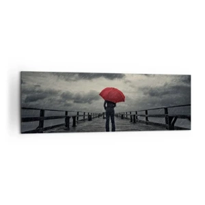 Canvastavla - Bild på duk - Det gör inget att det regnar - 160x50 cm
