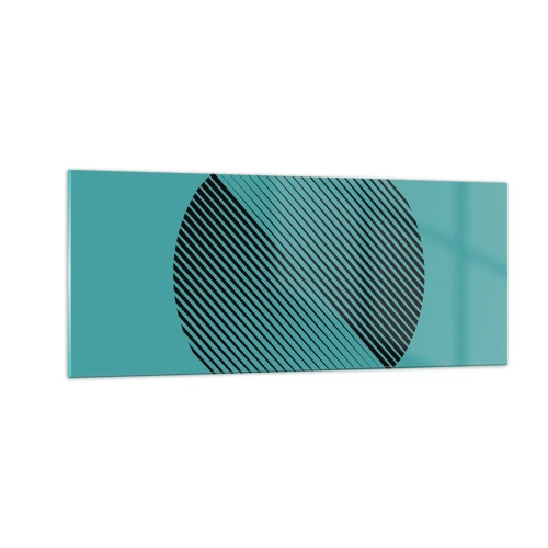 Glastavla - Bild på glas - Cirkeln - en geometrisk variation - 100x40 cm